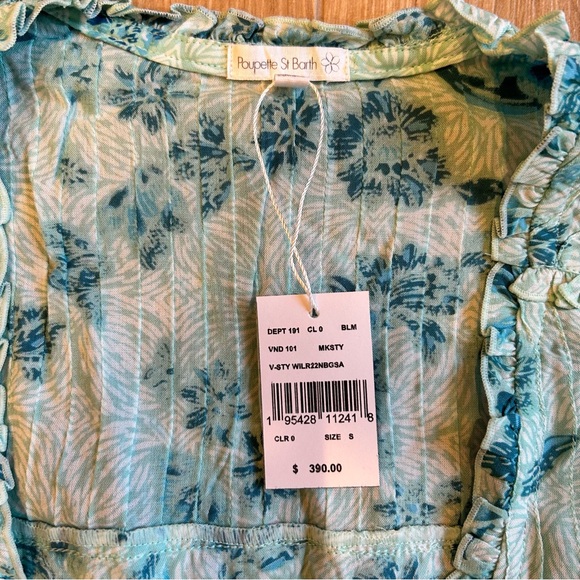 NEW with Tags!  Poupette St. Barth Ilona Mini Dress in  Aqua Grasse Sz. S - Picture 5 of 9